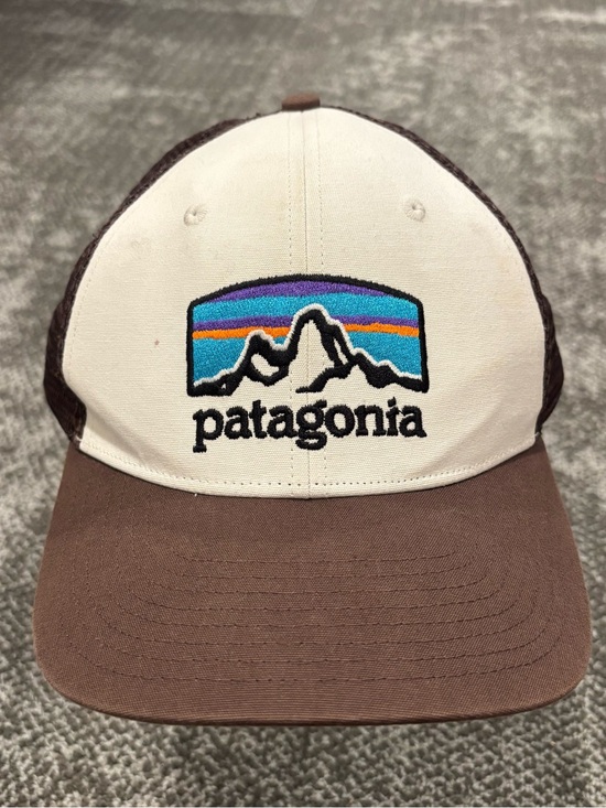 Patagonia Other - Vintage Patagonia White Brown Mesh Trucker Hat OSFA